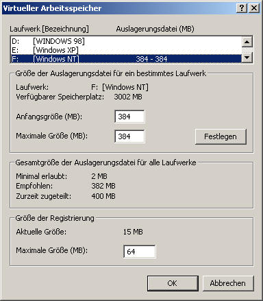 Windows 2000 - Die optimale Größe der Auslagerungsdatei - WINDOWS TWEAKS